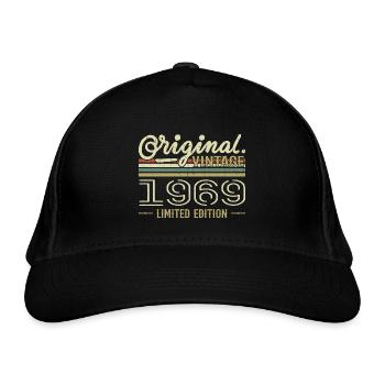1969 Retro Geburtstag 1969 Original 1969 Jahrgang - Bio-Baseballkappe - Schwarz - Vorne