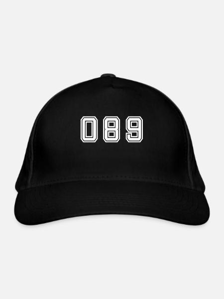 089 München - Bio-Baseballkappe - Schwarz