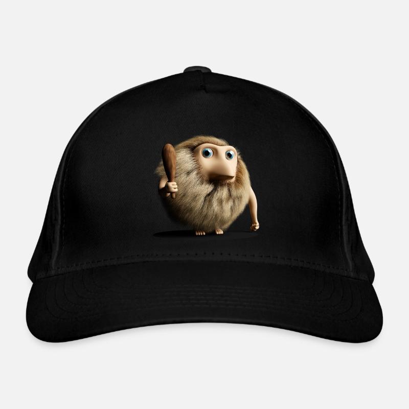 Neanderthal Neanderthal primitive man with club Organic Baseball Cap