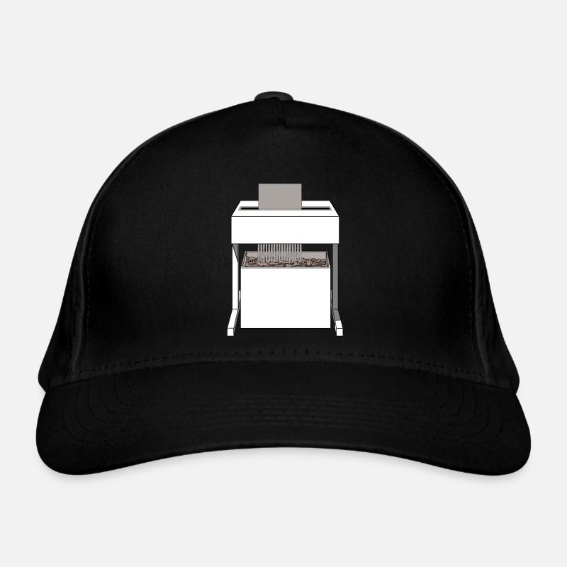 travail de bureau machine à papier déchiqueteuse idée cadeau Casquette classique bio