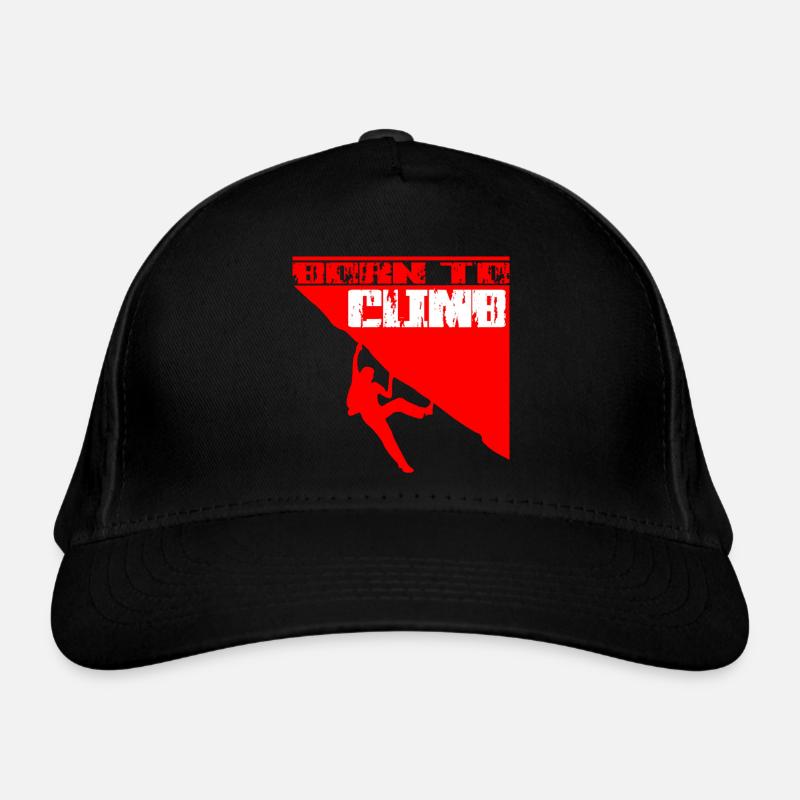 Born To Climb Red Organic Baseball Cap