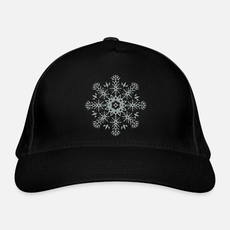 Snowflake Ornament Design Organic Baseball Cap