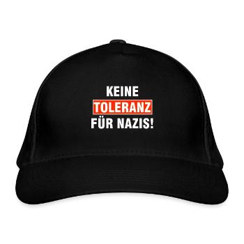 Rassismus Toleranz Antifa linke Politik Geschenk - Bio-Baseballkappe - Schwarz - Vorne