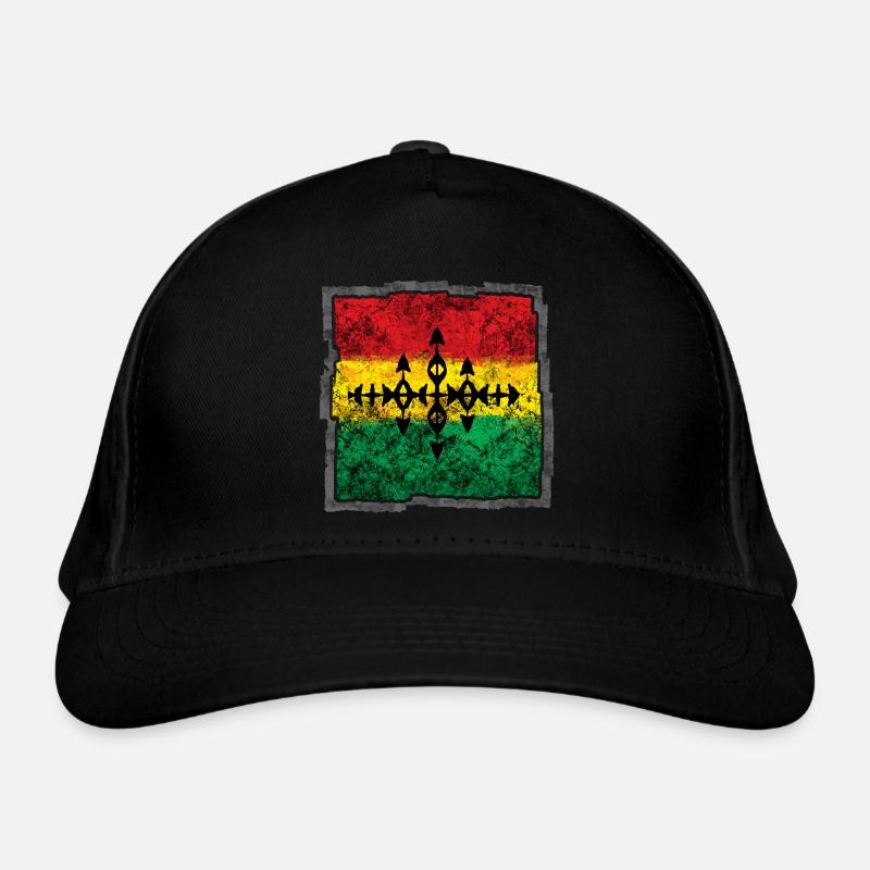 Croix de coloriage Reggae abstrait Casquette classique bio