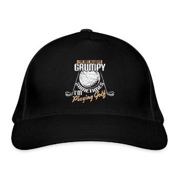 Golf Spruch - Bio-Baseballkappe - Schwarz - Vorne