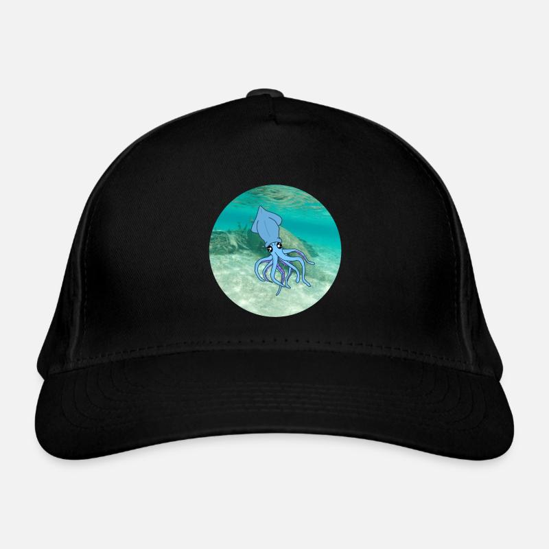 calamari under water Organic Baseball Cap