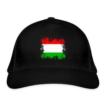 Ungarn - Magyarország - Ungarn - Bio-Baseballkappe - Schwarz - Vorne
