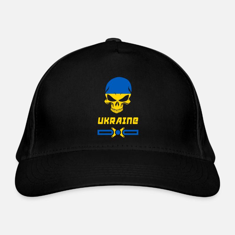 Ukraine Totenkopf Design / Geschenkidee Bio-Baseballkappe