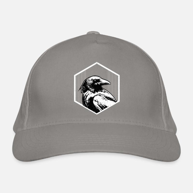 Raven animals gift idea Organic Baseball Cap