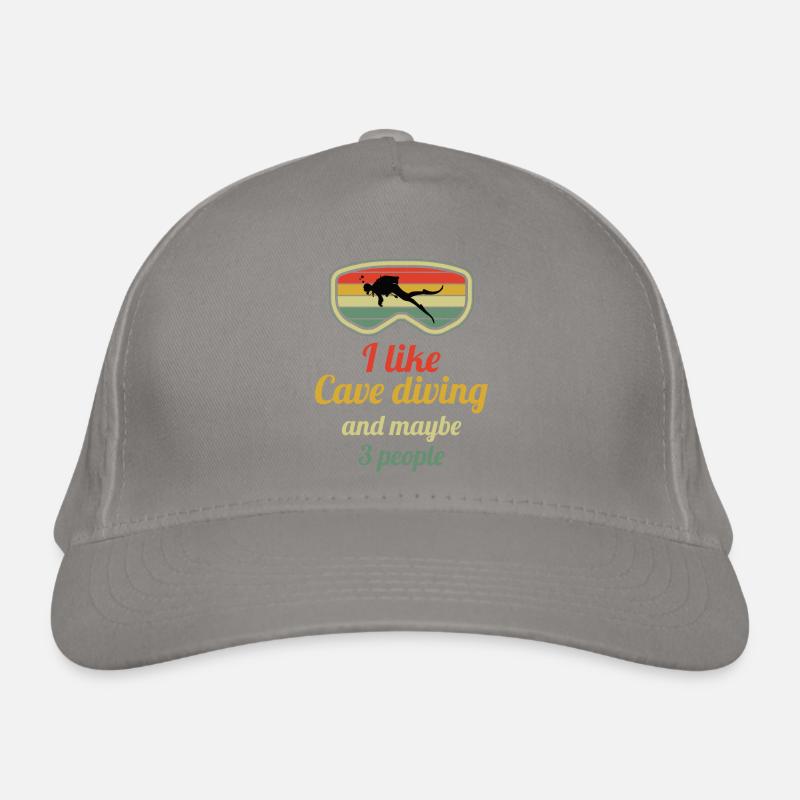 Vintage Retro Caving Spelunking Cave Explorer Gift Organic Baseball Cap