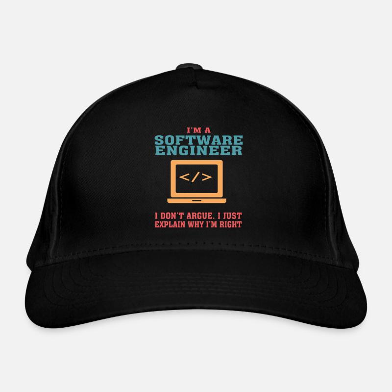 Citation drôle de génie logiciel pour Software Engi Casquette classique bio