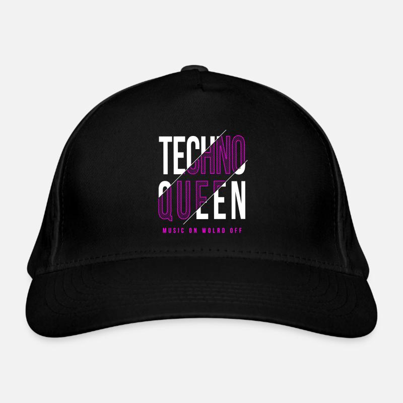 design techno queen Casquette classique bio