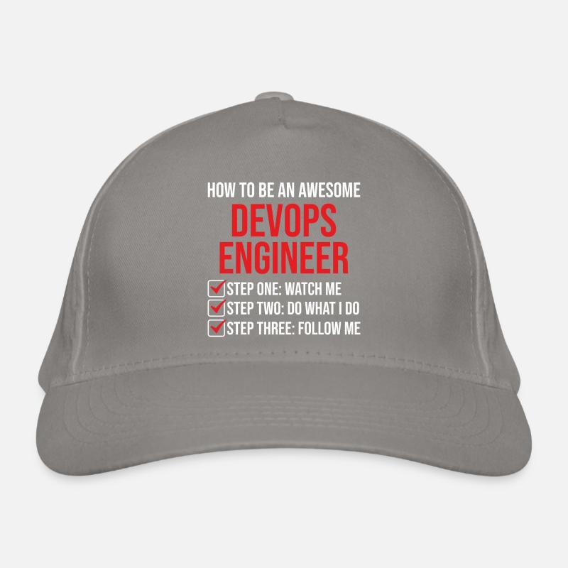 DevOps Engineer Motivation Quote T-Shirt Organic Baseball Cap