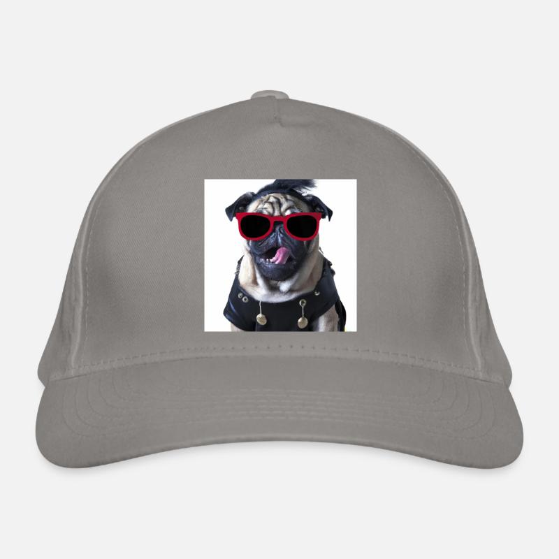 punk mops Bio-Baseballkappe