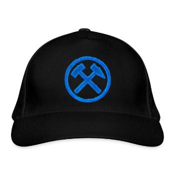 Hammer und Schlägel Bergbau Schalke Kohle Geschenk - Bio-Baseballkappe - Schwarz - Vorne