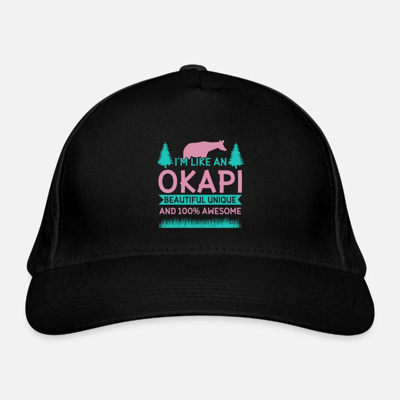 Okapi wild giraffes design Organic Baseball Cap