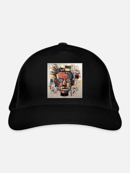 STREET ART PORTRAIT JM-B - Casquette classique bio - noir - Devant