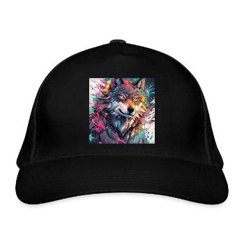 Loup urbain - Casquette classique bio - noir - Devant