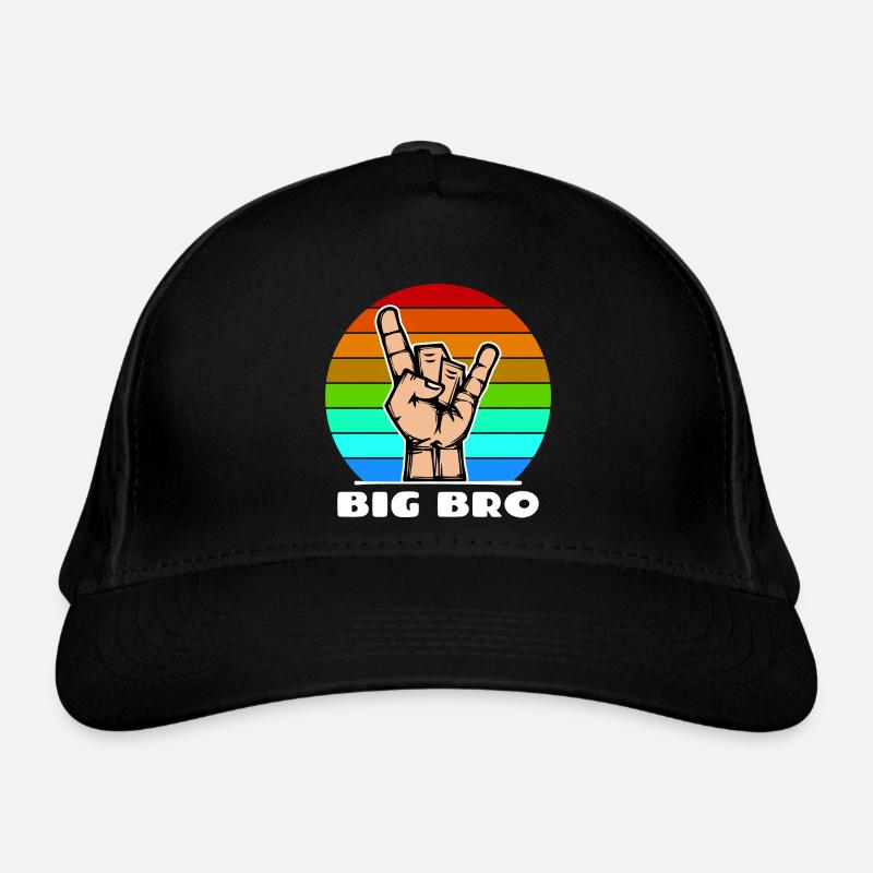 Großer Bruder Bruderherz Cooler Spruch Bro - Bio-Baseballkappe - Schwarz
