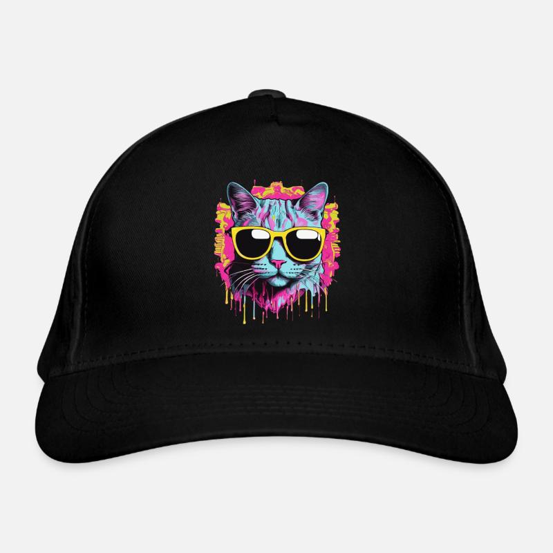 Neon Cat Bio-Baseballkappe