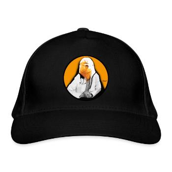 Dolphin Doctor Animal Face Listener Opposite - Organic Baseball Cap - black - Front