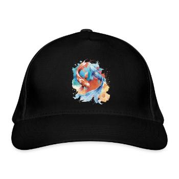 I AM ♓️ PISCES ♓️ - Bio-Baseballkappe - Schwarz - Vorne