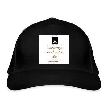Voyage et Souvenirs - Casquette classique bio - noir - Devant