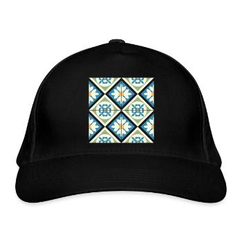 Andalusian Tiles 13 - Organic Baseball Cap - black - Front