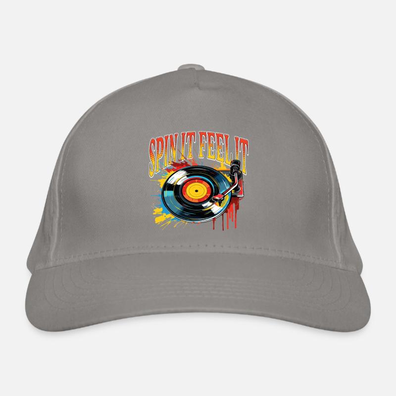Vinyl Record LP Turntable Retro Organic Baseball Cap