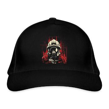 Firefighter Retro Style - Organic Baseball Cap - black - Front