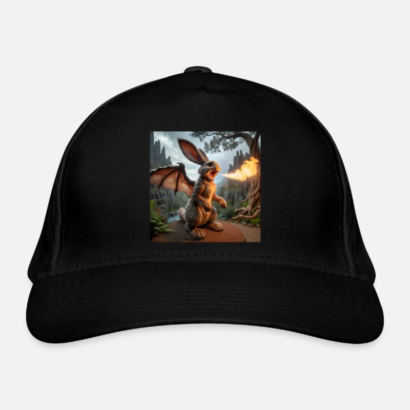 Fire Breathing Bunny Dragon #17 Organic Baseball Cap