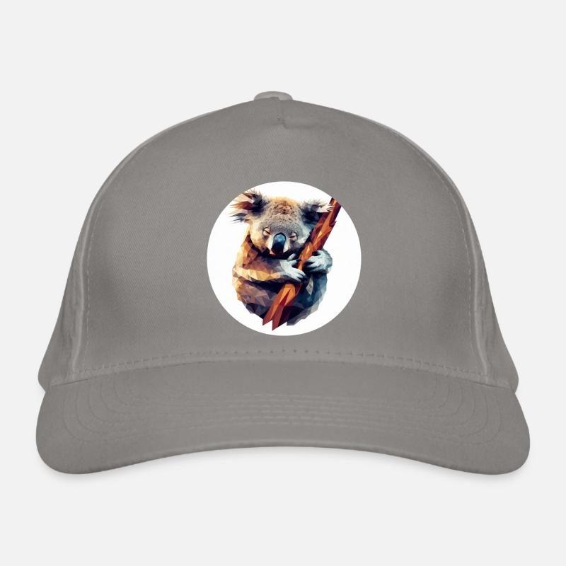 Koala dans l’Art polygonal sur la branche Casquette classique bio