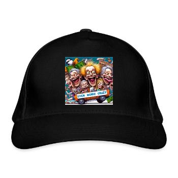 noch Verrückter - Bio-Baseballkappe - Schwarz - Vorne