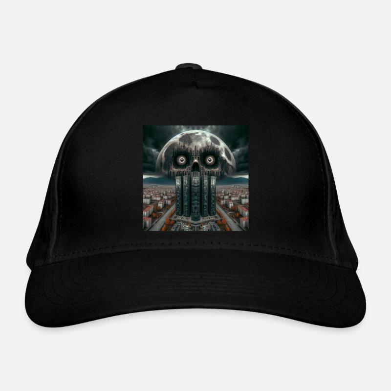 Spooky Moon Organic Baseball Cap