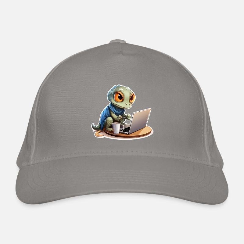 Chemise drôle de gecko gecko sur Internet Coffee Nerd Casquette classique bio