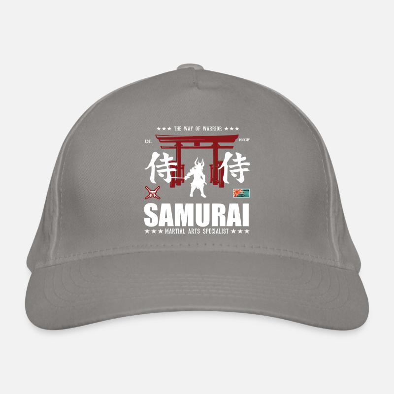 coole Samurai Kampfsport Design mit Kanji Bio-Baseballkappe