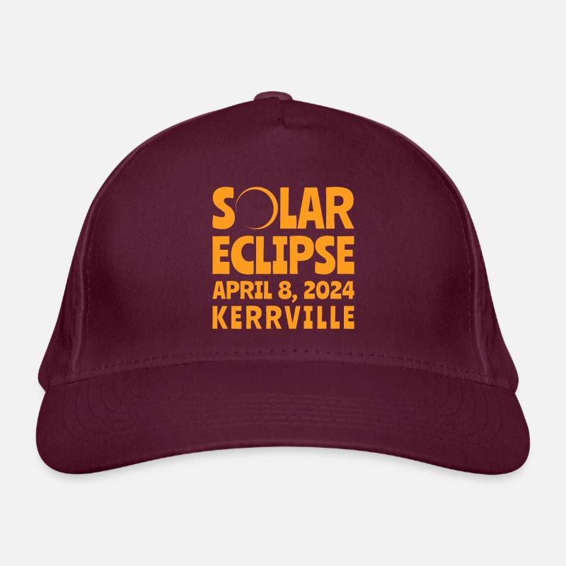 Éclipse Solaire 2024 Kerrville, Texas Casquette classique bio
