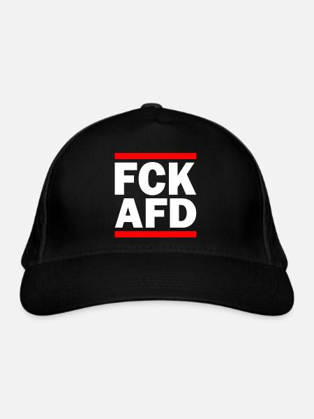 Fck afd - Bio-Baseballkappe - Schwarz - Vorne