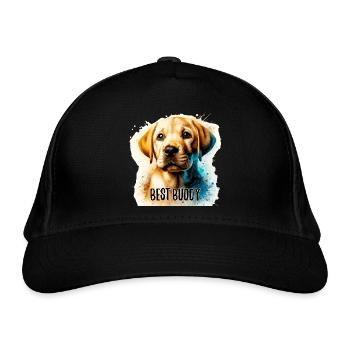 Labrador Retriever Welpe süß Bester Kumpel - Bio-Baseballkappe - Schwarz - Vorne