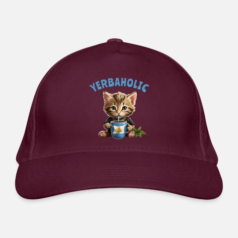 Yerba Mate Katzen Yerbaholic Bio-Baseballkappe