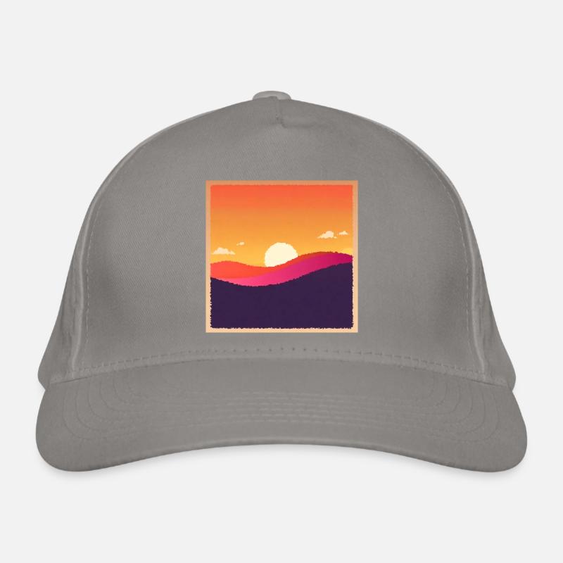 Coucher et lever du soleil Casquette classique bio
