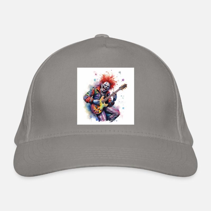 Clown Playing Guitar 2 Organic Baseball Cap