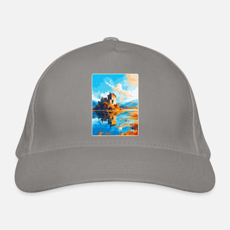 Eilean Donan Écosse Royaume-Uni Affiche de voyage souvenir Casquette classique bio