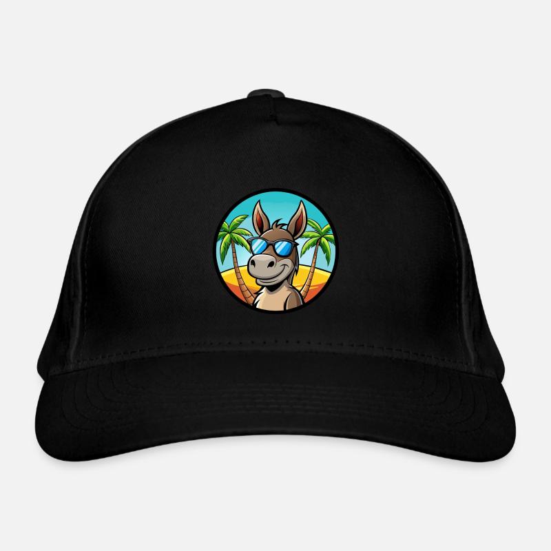 Donkey Funny Cartoon Summer Beach Sunglasses Cool Organic Baseball Cap