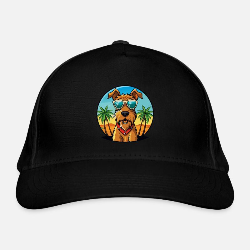 Airedale Terrier Chien Race Dessin Animé Lunettes De Soleil Plage Casquette classique bio