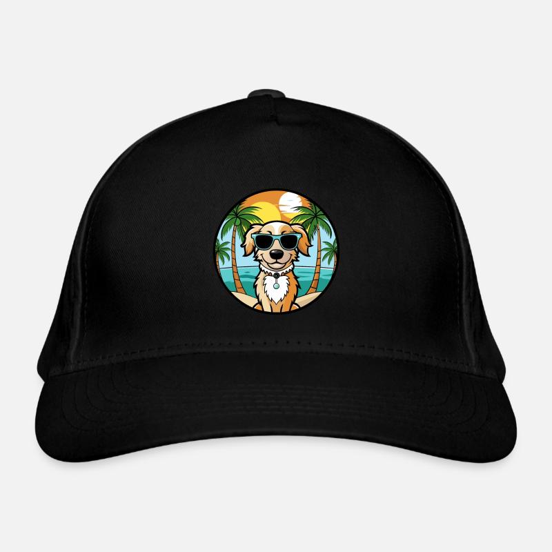 Alpine Spaniel Dog Breed Cartoon Sunglasses Beach Organic Baseball Cap