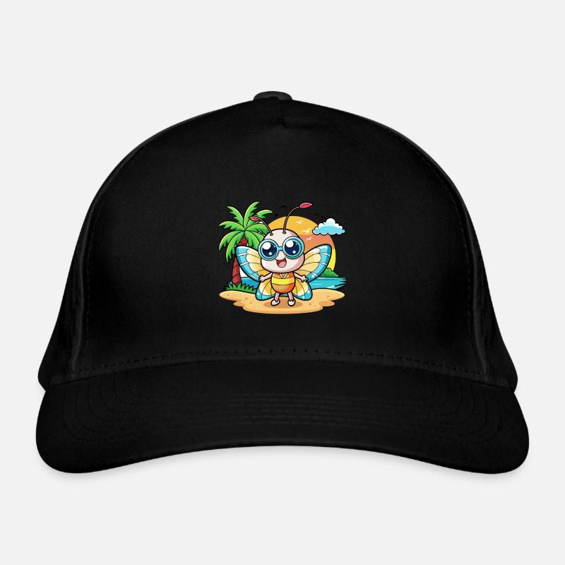 Butterfly Funny Cartoon Summer Beach Sunglasses Organic Baseball Cap