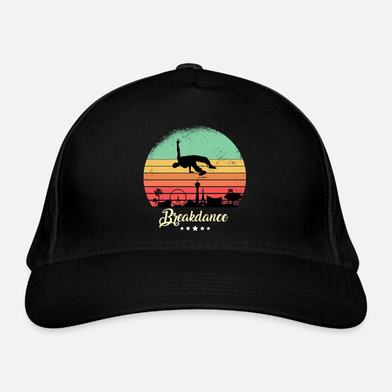 Breakdance Danse Vintage Rétro Coucher de soleil Casquette classique bio