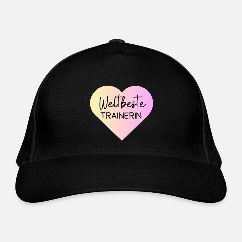 Weltbeste Trainerin! Personalisierbar - Bio-Baseballkappe - Schwarz