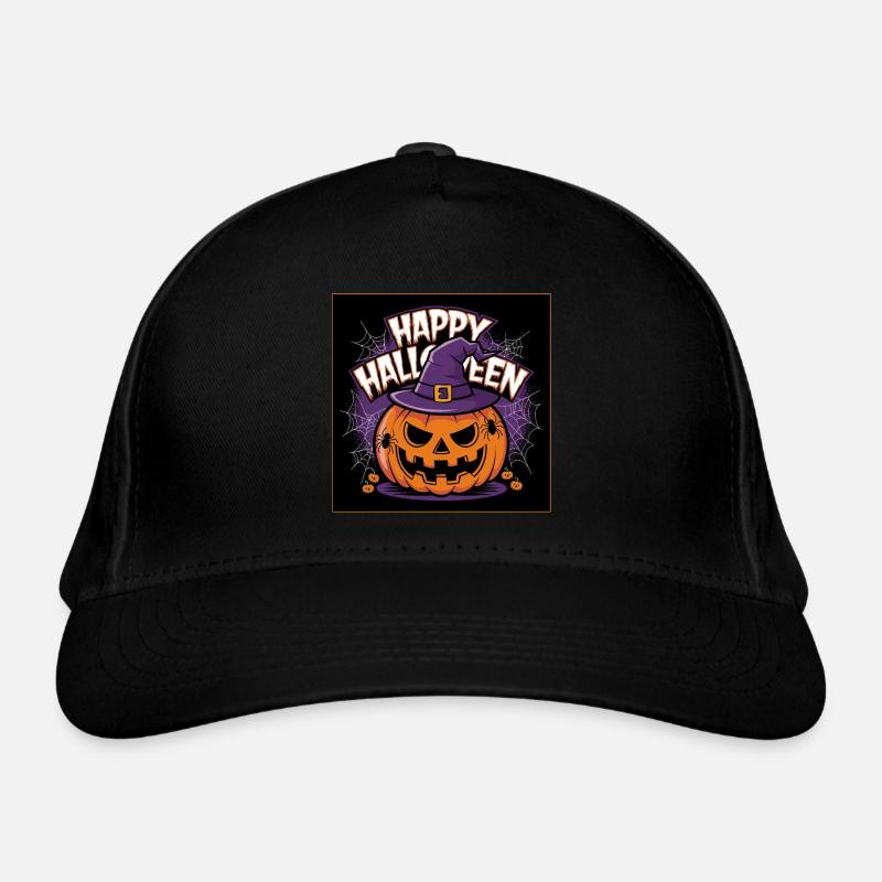 Happy Halloween Pumpkin Witch Hat Grimace Horror Fun Organic Baseball Cap